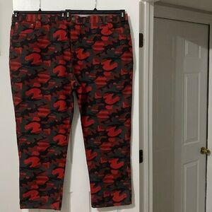 Men’s Red & Black Camo Pants